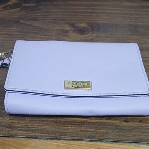 Kate Spade Light Purple Leather Wallet with Gold Detail